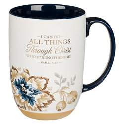 Image of Mug Blue/Brown All Things Phil. 4:13