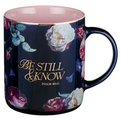 Image of Mug Navy/Pink Be Still & Know Ps. 46:10