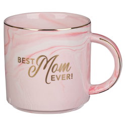 Image of Mug Pink Marbled Best Mom Ever