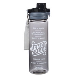 Image of Water Bottle Plastic Black Armor Of God