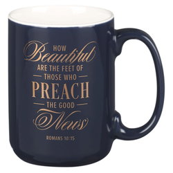 Image of Mug Navy Preach Good News Pastor Rom. 10:15