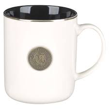 Image of Mug Black w/Metal Lion Coin Josh. 1:9