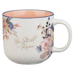 Image of Mug Pink Floral Be Still Ps. 46:10