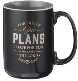 Image of Mug Black I Know the Plans Jer. 29:11