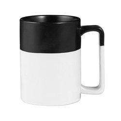 Image of Colorblock Organic Mug – Matte Black/Matte White