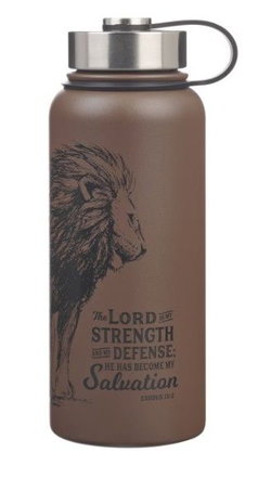 Image of Water Bottle SS Brown Strength and Defense Ex. 15:2