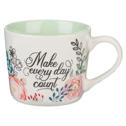 Image of Mug Navy Floral Make Every Day Count
