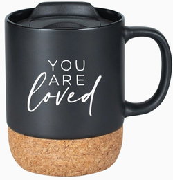 Image of You Are Loved – Cork Bottom Mug With Lid