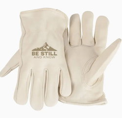 Image of Be Still & Know-Gloves Wht Unlined