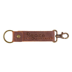 Image of Leather Strap Rejoice in the Lord Always Phil 4:4