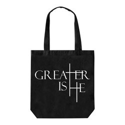 Image of Canvas Tote Bag – Greater Is He