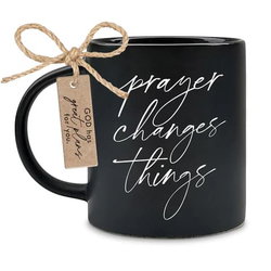 Image of Mug Black Prayer Changes Things 18 Oz