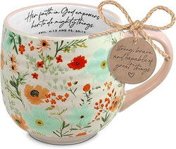 Image of Mug Her Faith In God Empowers 18Oz