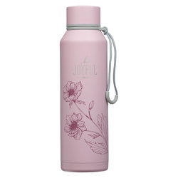 Image of Water Bottle SS Dusty Mauve Be Joyful 1 Thess. 5:16