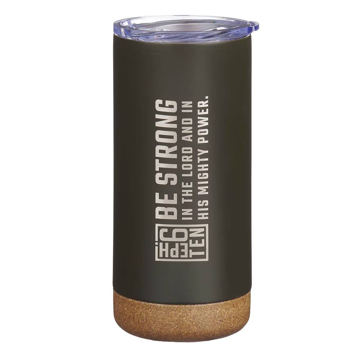 Tumbler SS Brown Be Strong Eph. 6:10