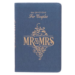 Image of Mr. & Mrs. 366 Devotions for Couples Blue Faux Leather