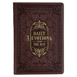 Image of Daily Devotions from the KJV Brown Faux Leather Devotional Large Print Edition