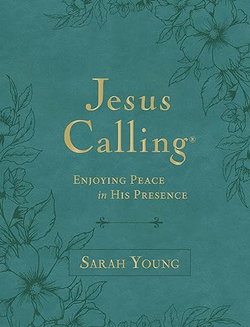Image of Jesus Calling, Large Text Teal Leathersoft, with Full Scriptures: Enjoying Peace