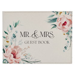 Image of Mr. & Mrs. Floral Wedding Guest Book