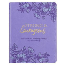 Image of Devotional Strong & Courageous Faux Leather