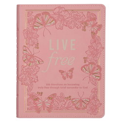 Image of Devotional Live Free Pink Faux Leather
