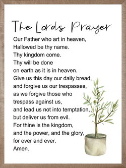 Image of Farmhouse Brown The Lords Prayer 18×24