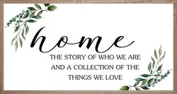 Image of Farmhouse Brown Home Our Story 16×30