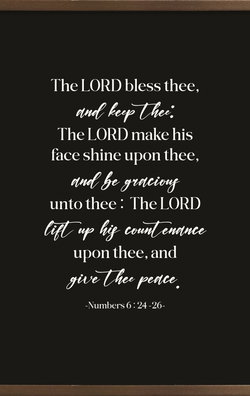 Image of The Lord Bless Thee Canvas Wall Hanging 18″ x 12″