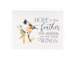 Image of Hope is the Feather Canvas Wall Art