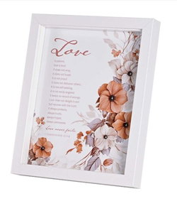 Image of Framed Wall Art Love is Patient 8×10