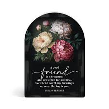 Image of A Good Friends Is a Treasure Shaped Plaque