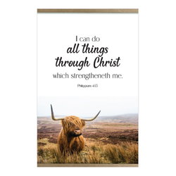Image of Canvas Hanging Wall Art – Highland Cow 18’x12′