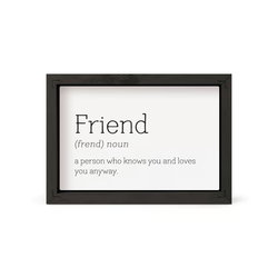 Image of Framed Art – Friend Noun 7’x5′