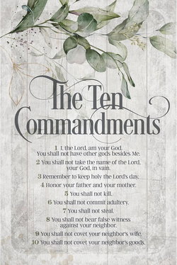 Image of The Ten Commandments Plaque 6″x9″