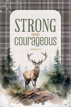 Image of Strong & Courageous Plaque 4″x6″
