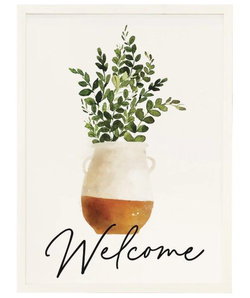 Image of Welcome Pot Wall Art 18′ x 24′ x .75′