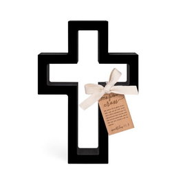 Image of Black Open Cross – 8″H