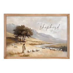 Image of Premier Framed Canvas – Lord is My Shepherd