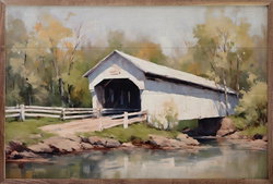 Image of Framed Art- White Bridge
