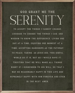Image of Framed Art- God Grant Me Serentiy/ Green