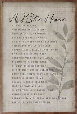 Image of Framed Art- As I Sit in Heaven Greenery