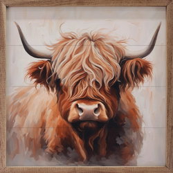 Image of Framed Art- Highland Print White