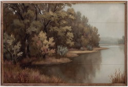 Image of Framed Art- Vintage Lake Edge
