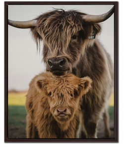 Image of Mom and Zeke Framed Canvas 24″x30″