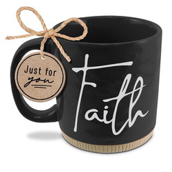 Image of Coffeecup – Powerful Words Faith Black – 16oz