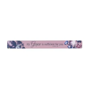 My Grace is Sufficient Pink Magnetic Strip - 2 Corinthians 12:9
