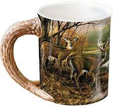 Image of Sculpted Mug Indian Summer – Whitetail Deer 16 oz.