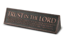 Image of Tabletop Plaque Trust In The Lord