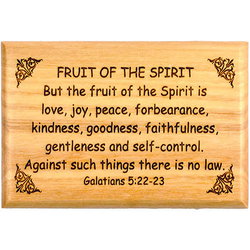 Image of Fruit of the Spirit Olive Wood Magnet