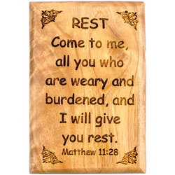 Image of Rest Olive Wood Magnet